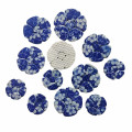 Мозаїка кераміка квіти великі Синьо-білі 6,5 см 40 г