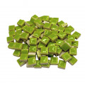 Мозаїка керамічна Квадратний колір Салатовий розмір 1*1*0,5 см вага 100 г кількість 106 штук заповнюваність 5*5 см