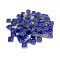 Мозаїка керамічна Квадратний колір Синій розмір 1*1*0,5 см вага 100 г кількість 106 штук заповнюваність 5*5 см