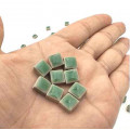 Мозаїка керамічна Квадратний колір Зелений розмір 1*1*0,5 см вага 100 г кількість 106 штук заповнюваність 5*5 см