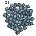 Мозаїка керамічна Квадратний №01 колір Синьо розмір 2*2*0,5 см вага 250 г кількість 54 штук
