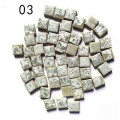 Мозаїка керамічна Квадратний №03 колір Бежевий  розмір 2*2*0,5 см вага 250 г кількість 54 штук