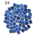 Мозаїка керамічна Квадратний №04 колір Синьо розмір 2*2*0,5 см вага 250 г кількість 54 штук