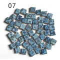 Мозаїка керамічна Квадратний №07 колір Синьо розмір 2*2*0,5 см вага 250 г кількість 54 штук