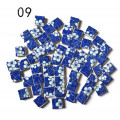 Мозаїка керамічна Квадратний №09 колір Синьо розмір 2*2*0,5 см вага 250 г кількість 54 штук