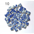 Мозаїка керамічна Квадратний №10 колір Синьо-білий малюнок гжель розмір 2*2*0,5 см вага 250 г кількість 54 штук