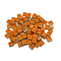 Мозаїка керамічна Квадратний колір Темно помаранчевий розмір 1*1*0,5 см вага 100 г кількість 106 штук заповнюваність 5*5 см
