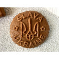 Прянична дошка Герб Slava Ukraine з дерев'яною розміром 14*14*2 см. Форма для формування пряників